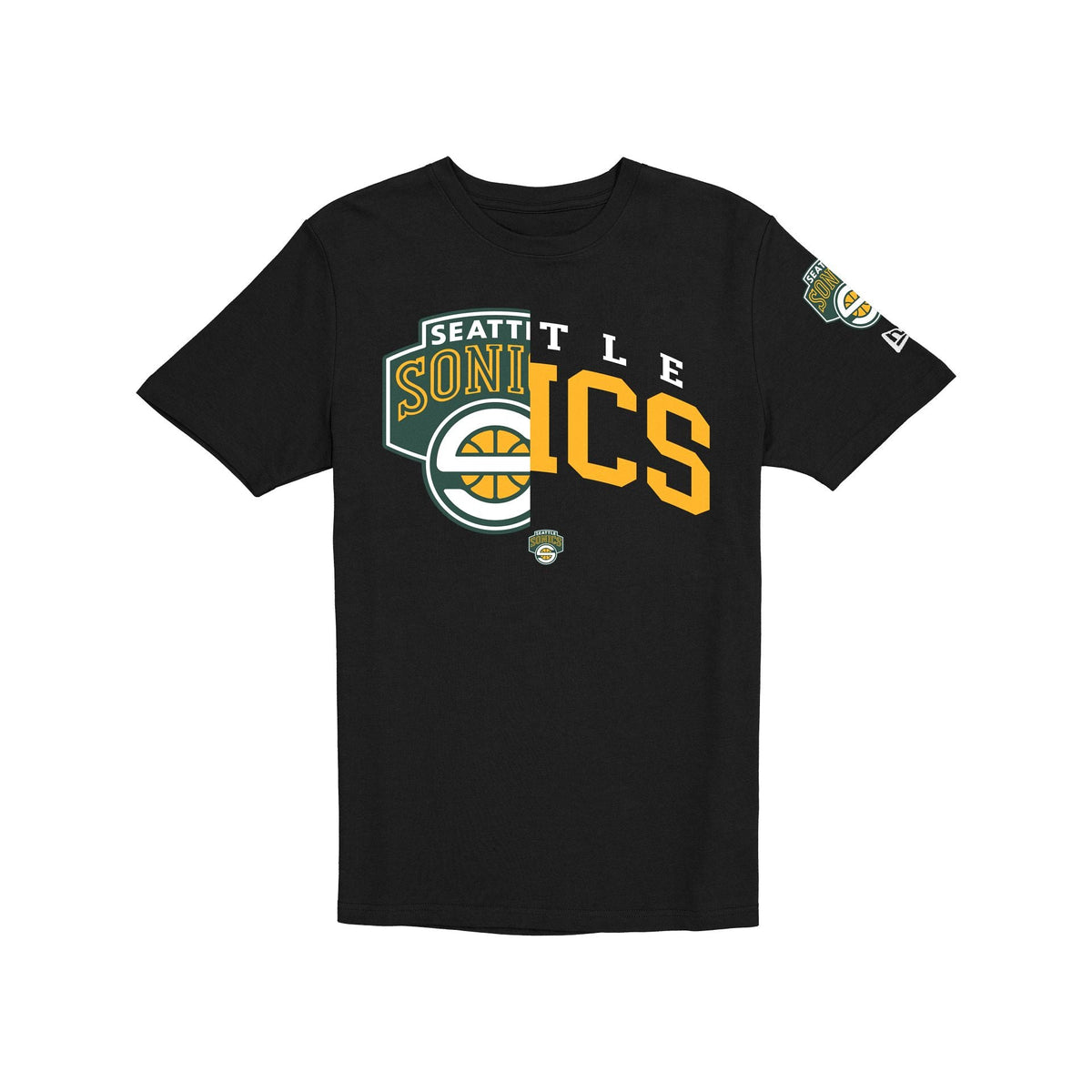 Seattle Supersonics Hardwood Classics 2000s Multi Logos T-Shirt