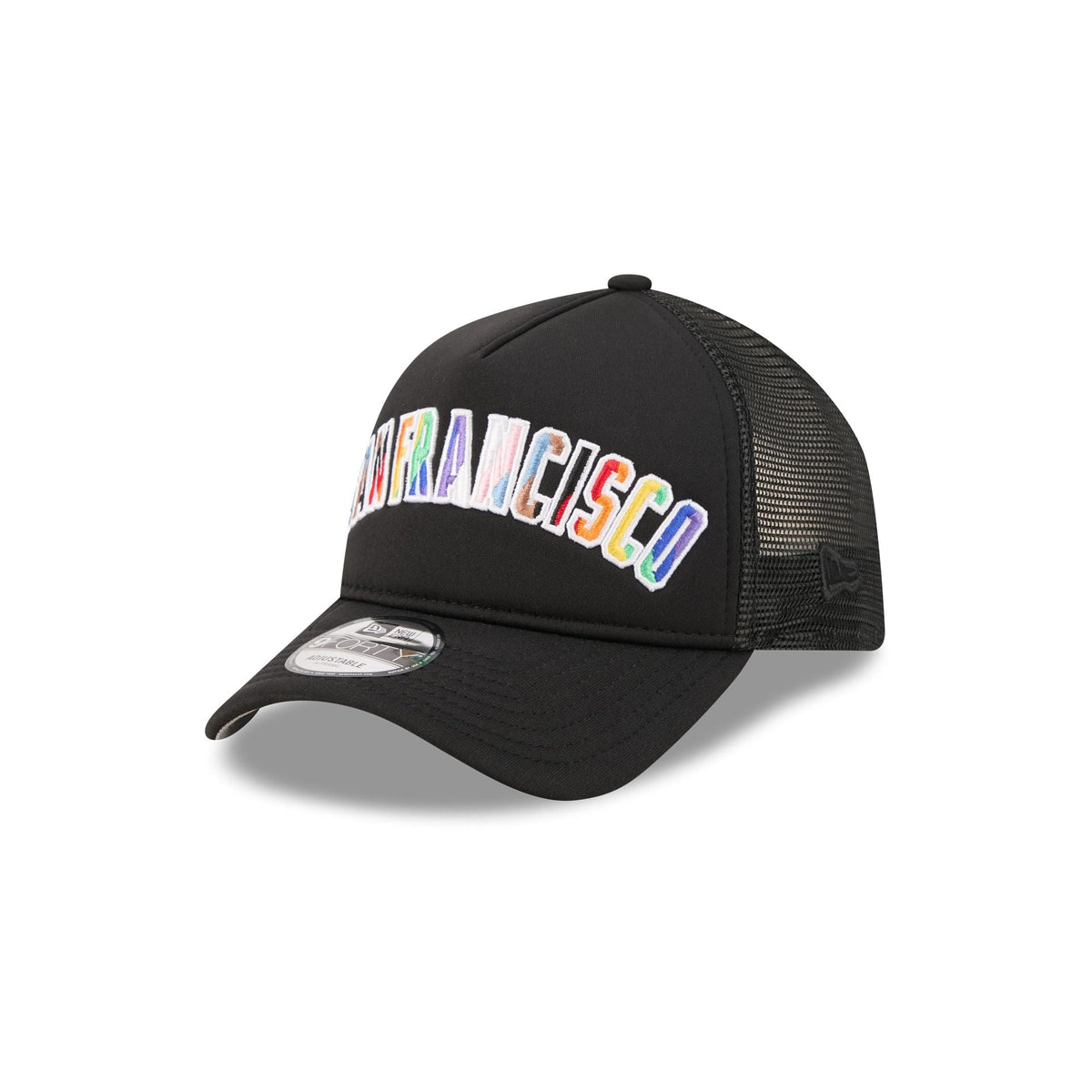 San Francisco Giants Rainbow Wordmark 9FORTY A-Frame Trucker Hat