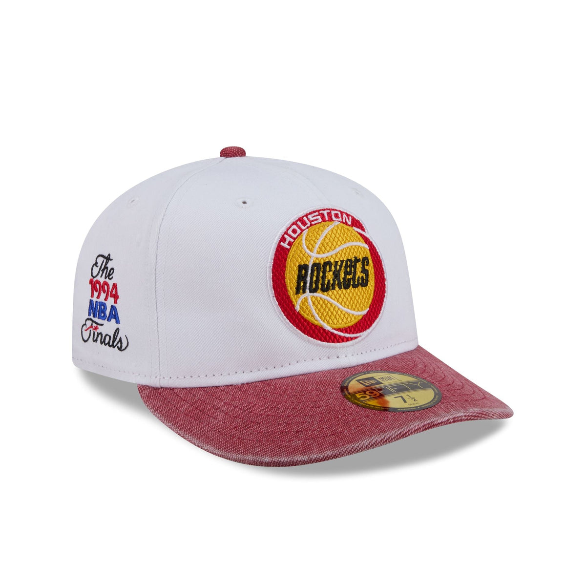 Houston Rockets Hardwood Classics Diamond Stitch White 59FIFTY Fitted Hat