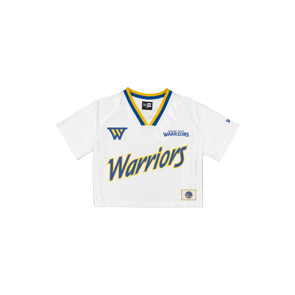 Golden State Warriors Sport Classics Women's Cropped White T-Shirt