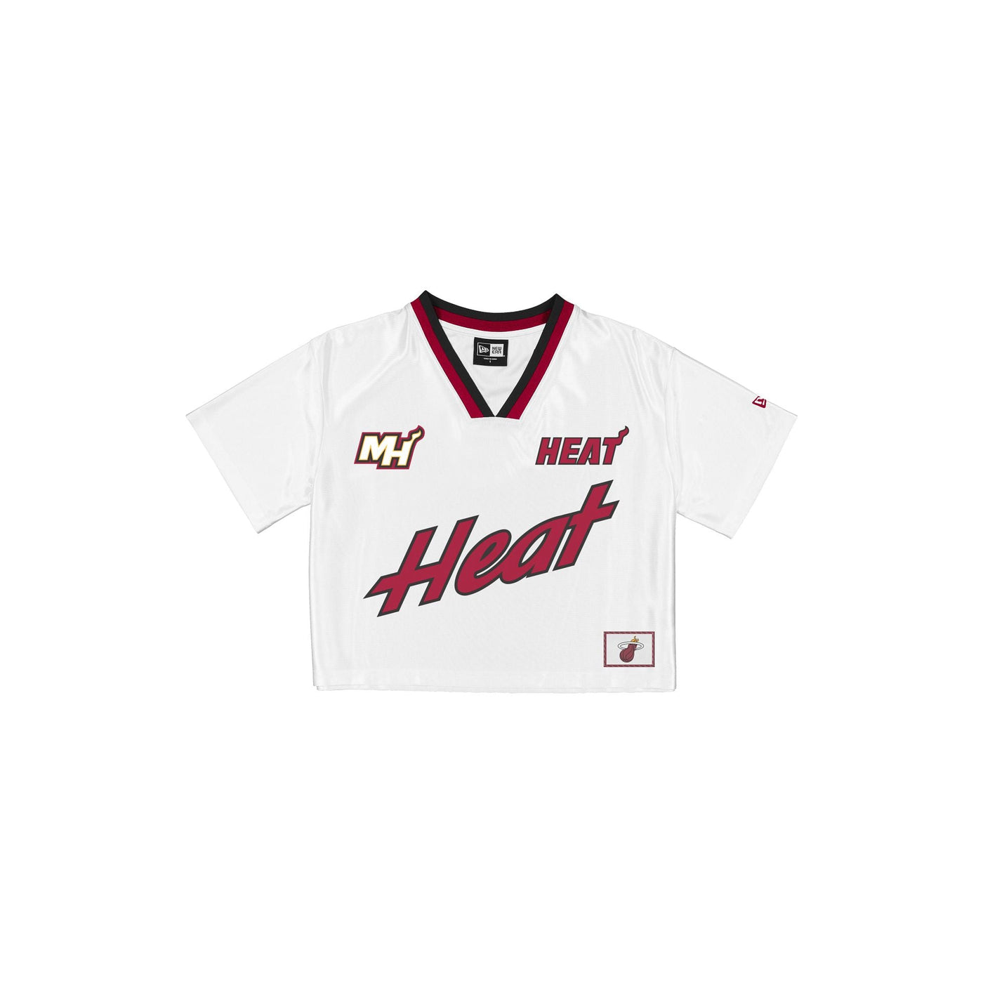 Miami Heat Sport Classics Women's Cropped White T-Shirt