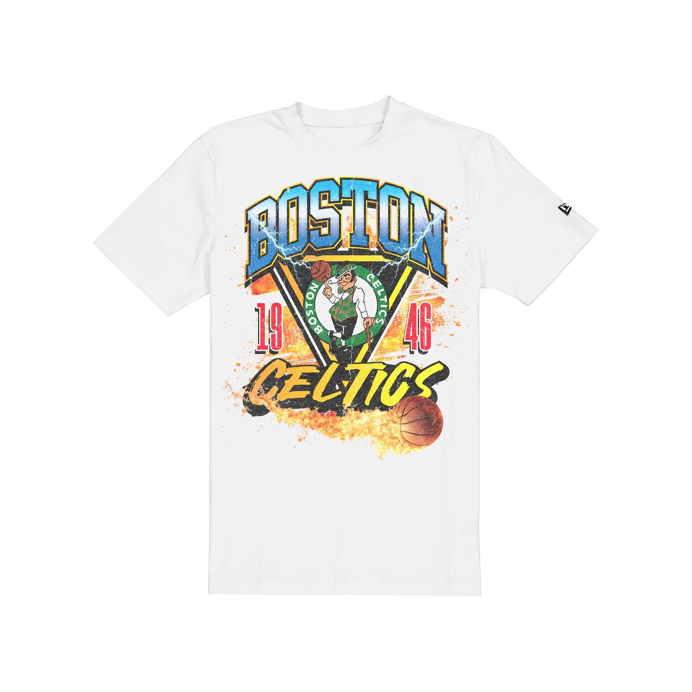 Boston Celtics Lifestyle Graphics Fireball White T-Shirt