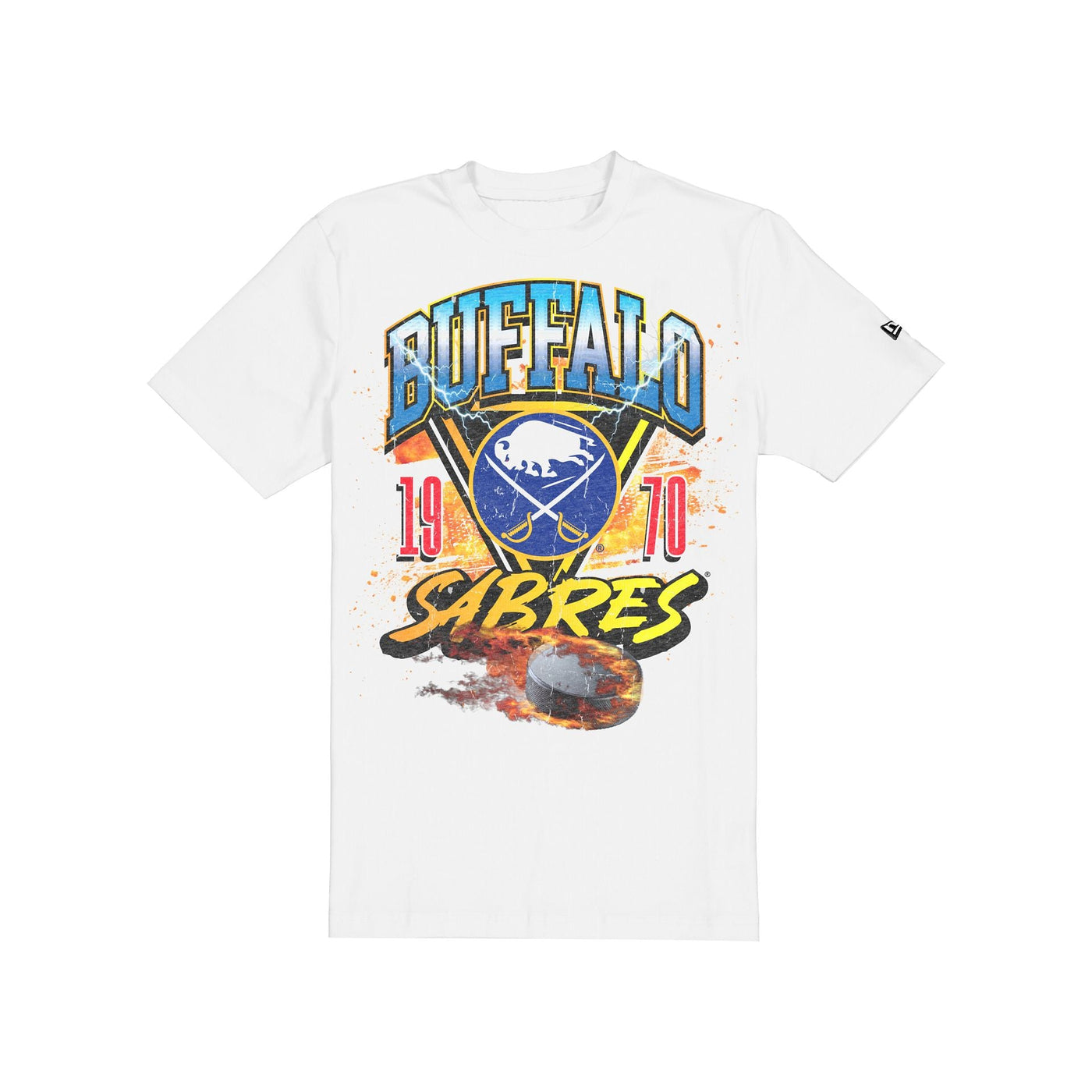 Buffalo Sabres Lifestyle Graphics Fireball White T-Shirt