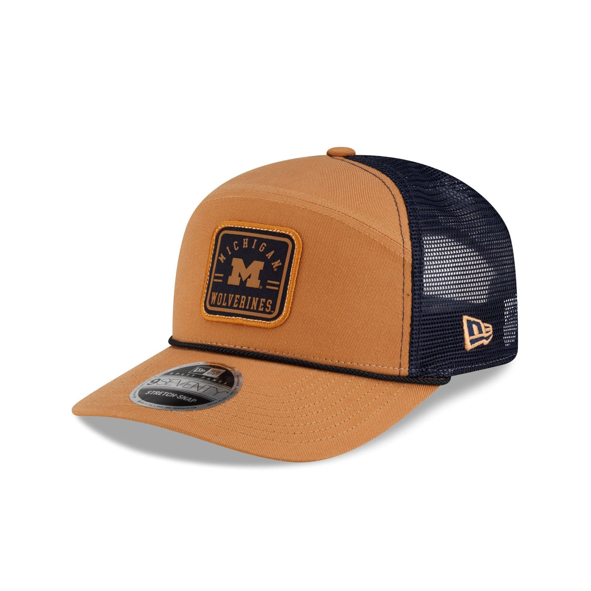 Michigan Wolverines Light Bronze Split Panel 9SEVENTY Trucker Hat