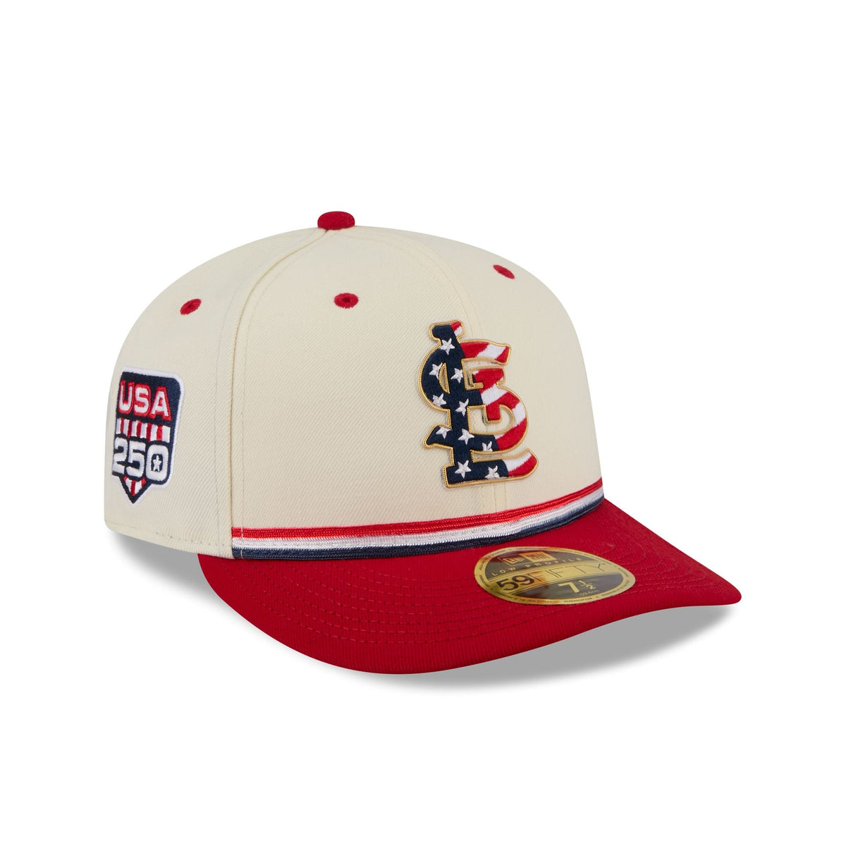 St. Louis Cardinals Independence Day 2026 Low Profile 59FIFTY Fitted Hat