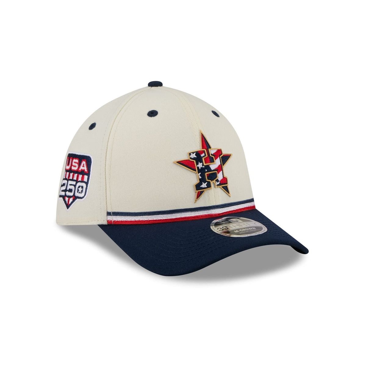Houston Astros Independence Day 2026 39THIRTY M-Crown Stretch Fit Hat