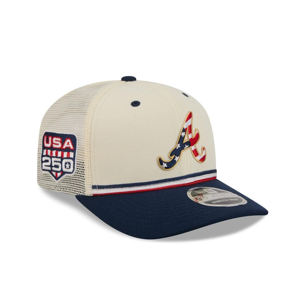 Atlanta Braves Independence Day 2026 9SEVENTY Trucker Hat