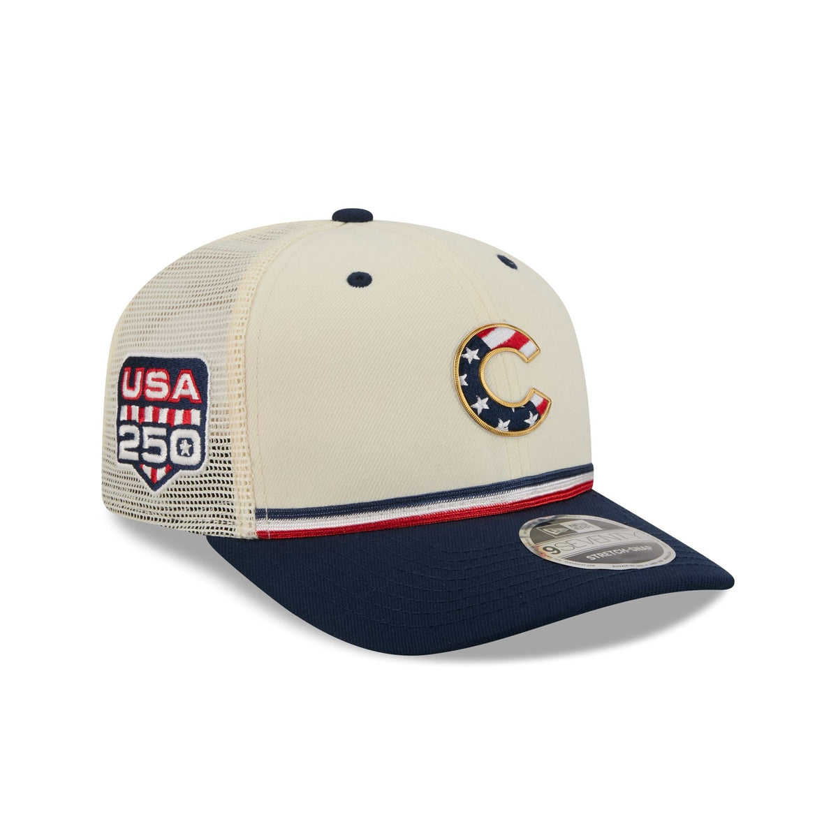 Chicago Cubs Independence Day 2026 9SEVENTY Trucker Hat