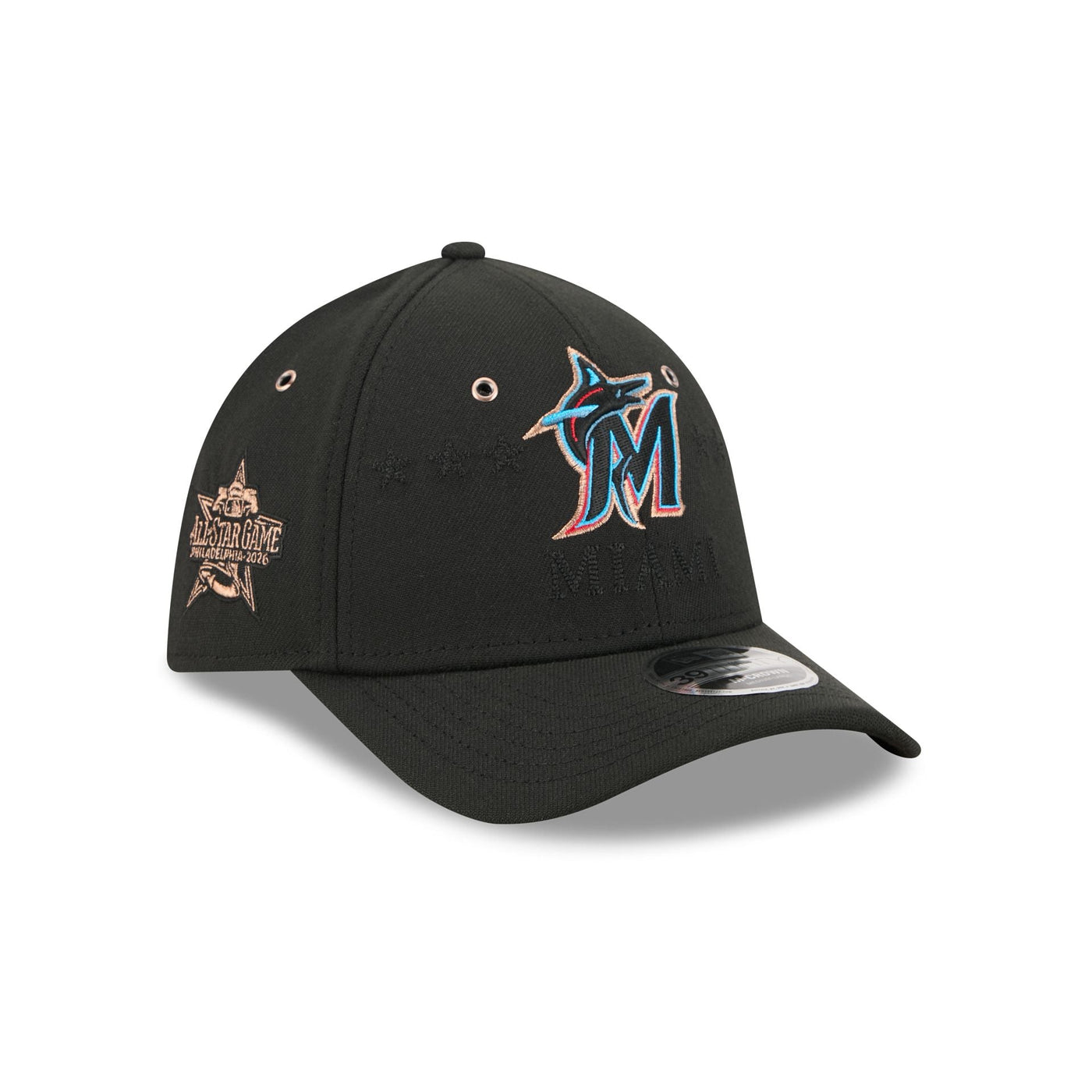 Miami Marlins 2026 All-Star Game 39THIRTY M-Crown Stretch Fit Hat