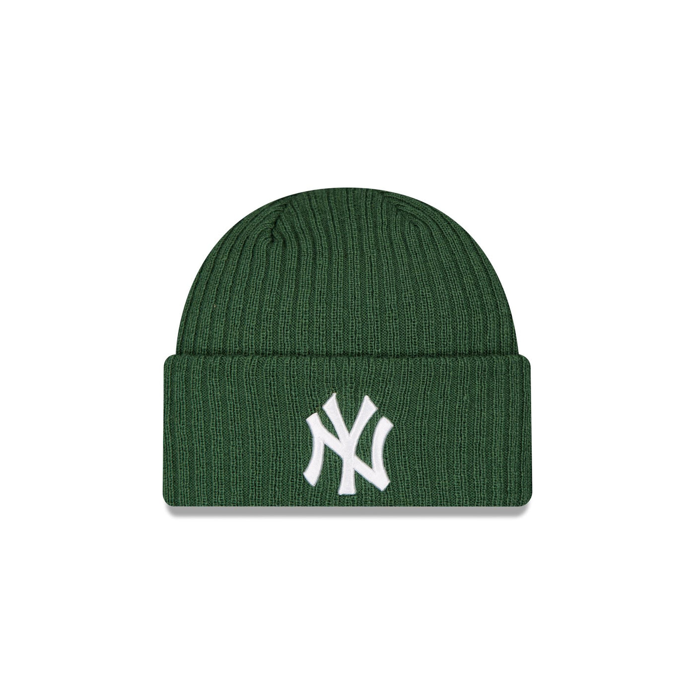 New York Yankees Wide Cuff Green Beanie Hat