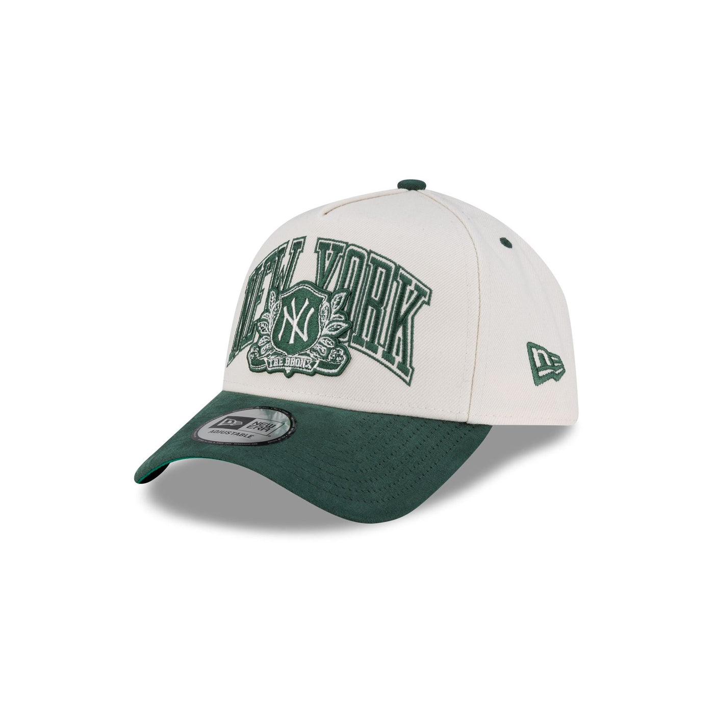New York Yankees Green Wordmark Suede 9FORTY A-Frame Snapback Hat