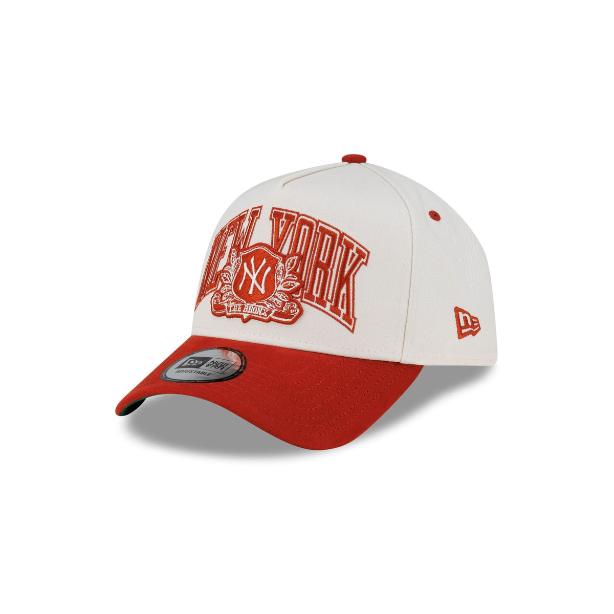 New York Yankees Orange Wordmark Suede 9FORTY A-Frame Snapback Hat