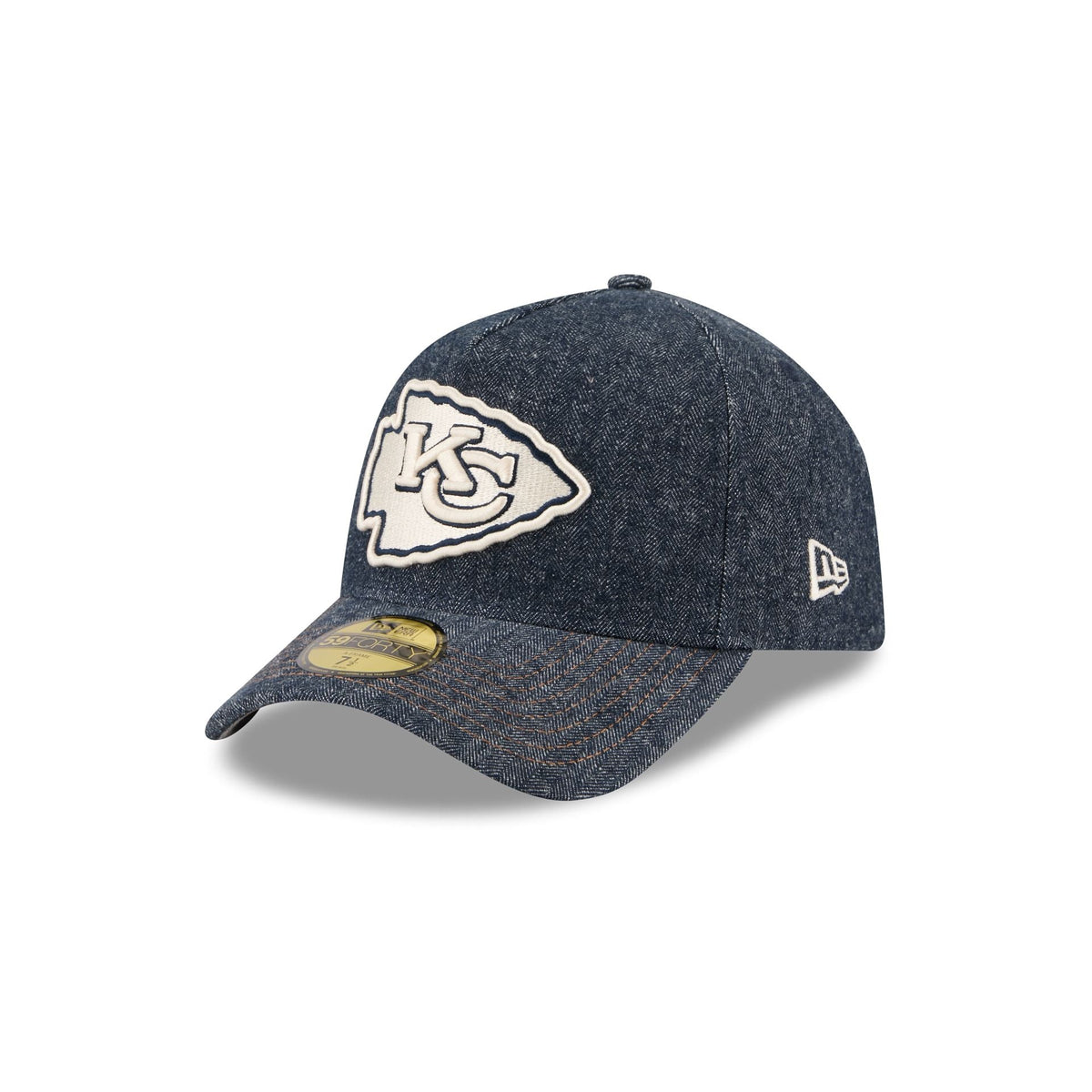 Kansas City Chiefs Denim 59FORTY A-Frame Fitted Hat