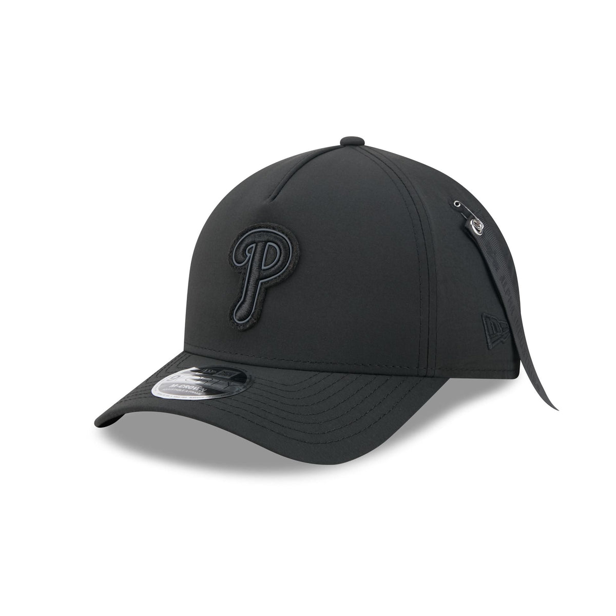 Alpha Industries x Philadelphia Phillies Nylon Black 9FORTY M-Crown A-Frame Snapback Hat
