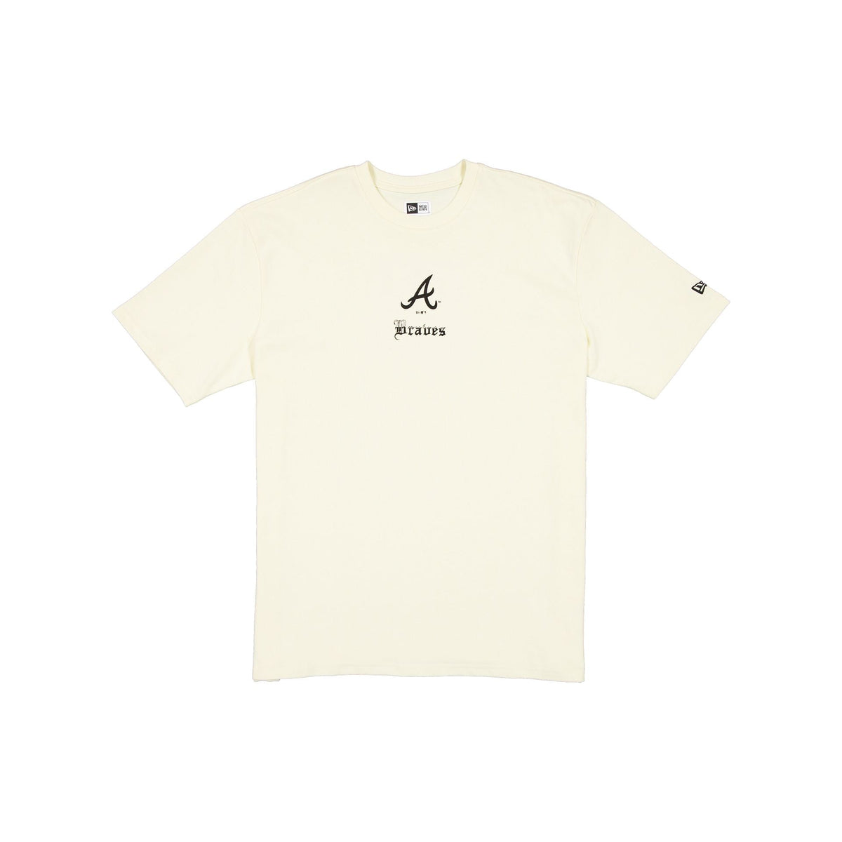 Atlanta Braves Gothic Lettering Chrome White T-Shirt