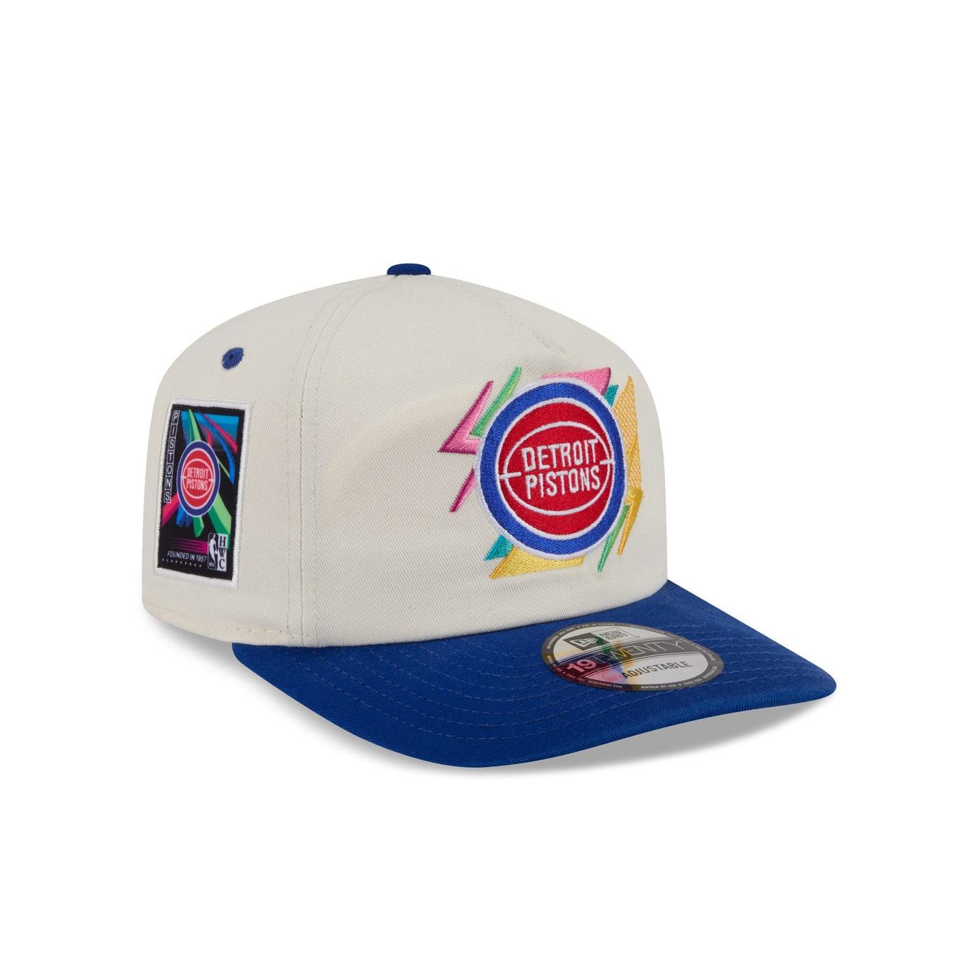 Detroit Pistons Hardwood Classics Retro Chrome 19TWENTY Adjustable Hat