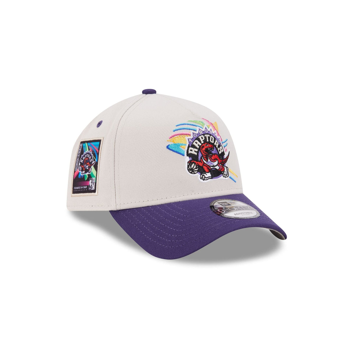 Toronto Raptors Hardwood Classics Retro Stone 9FORTY A-Frame Snapback Hat