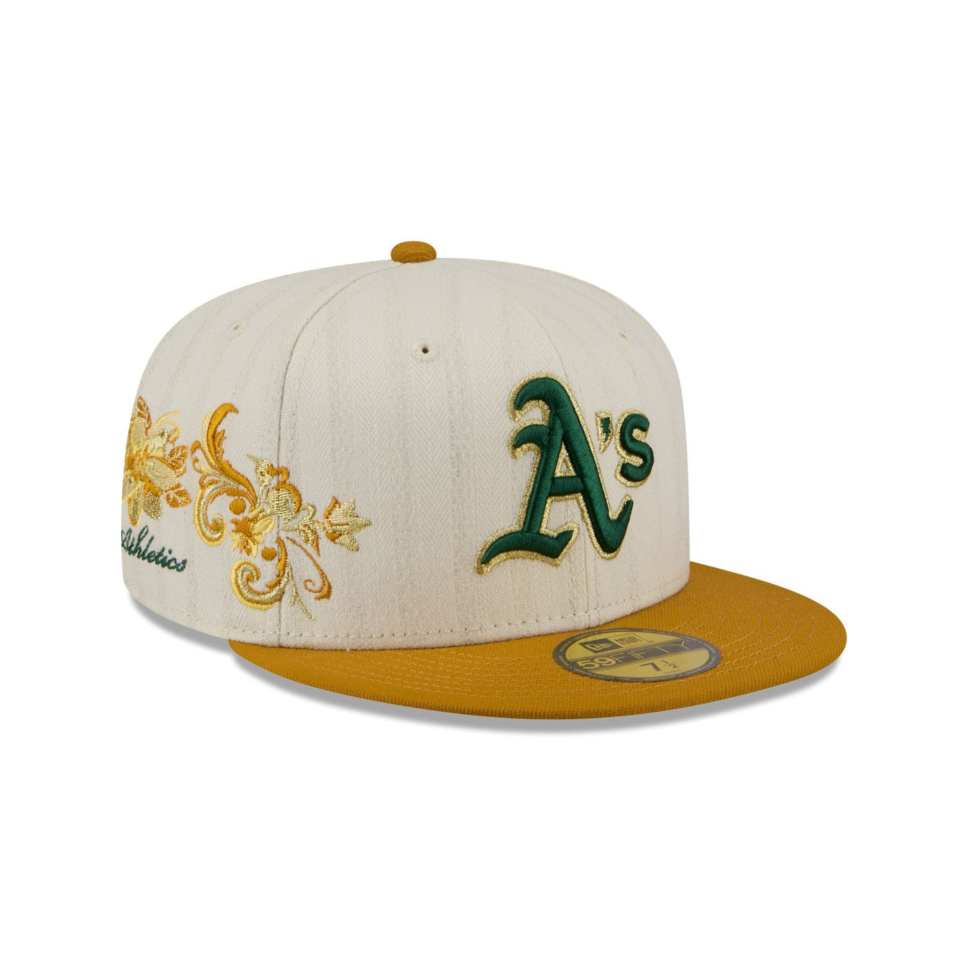 Athletics Chrome Herringbone 59FIFTY Fitted Hat