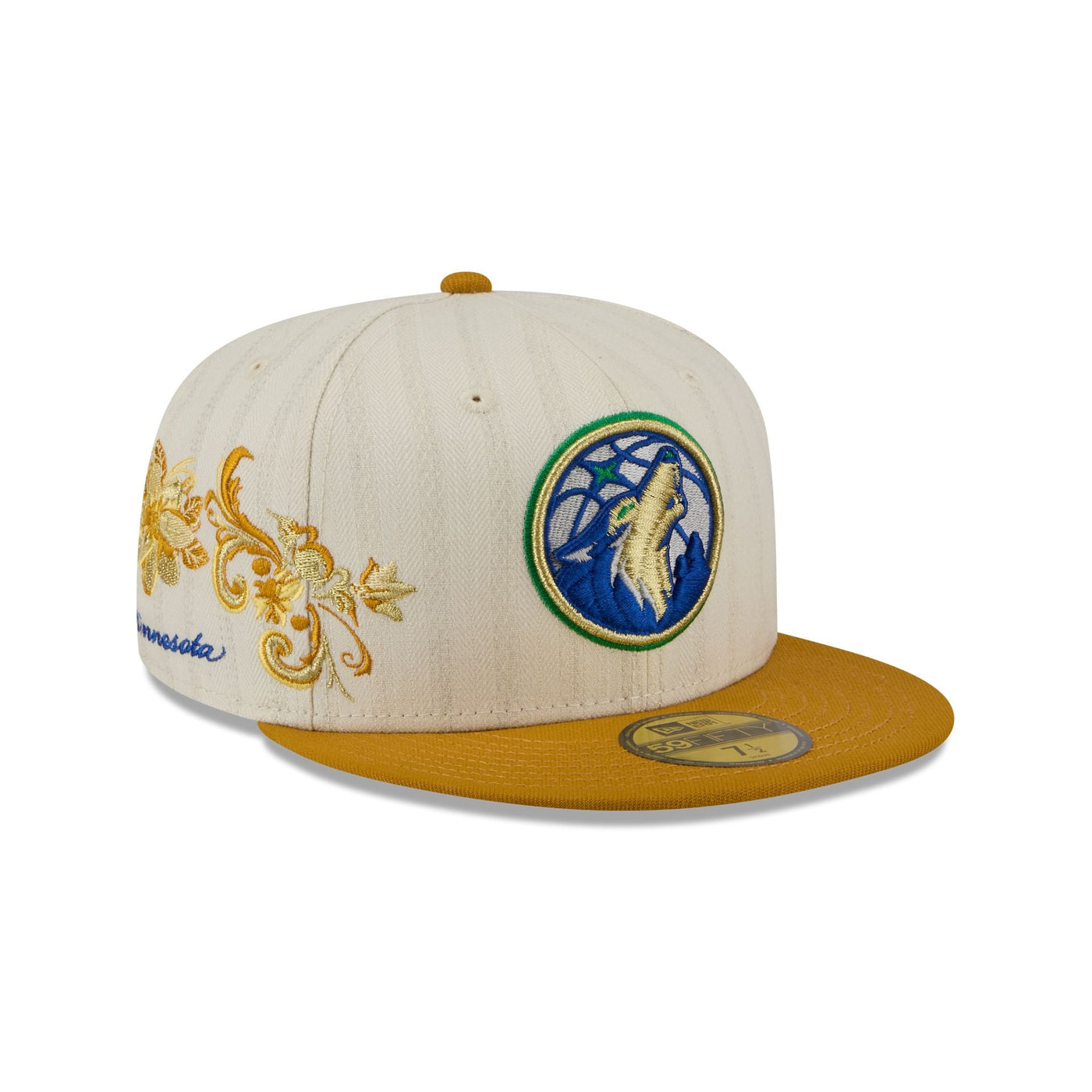 Minnesota Timberwolves Chrome Herringbone 59FIFTY Fitted Hat