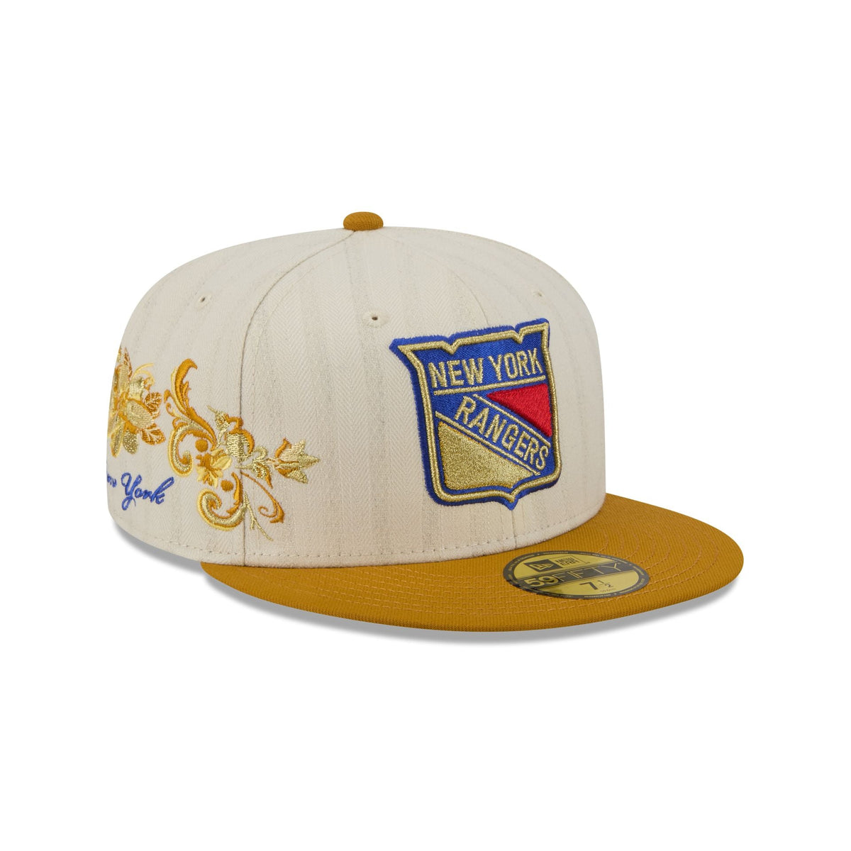 New York Rangers Chrome Herringbone 59FIFTY Fitted Hat