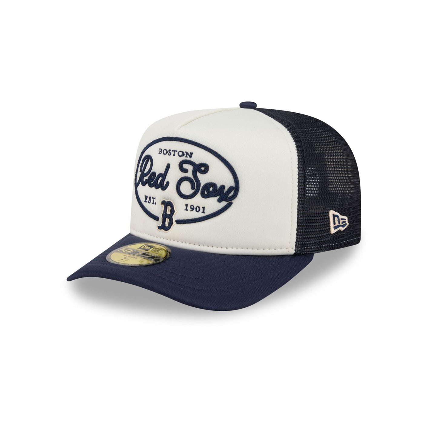 Boston Red Sox Chrome 59FIFTY Fitted Trucker Hat