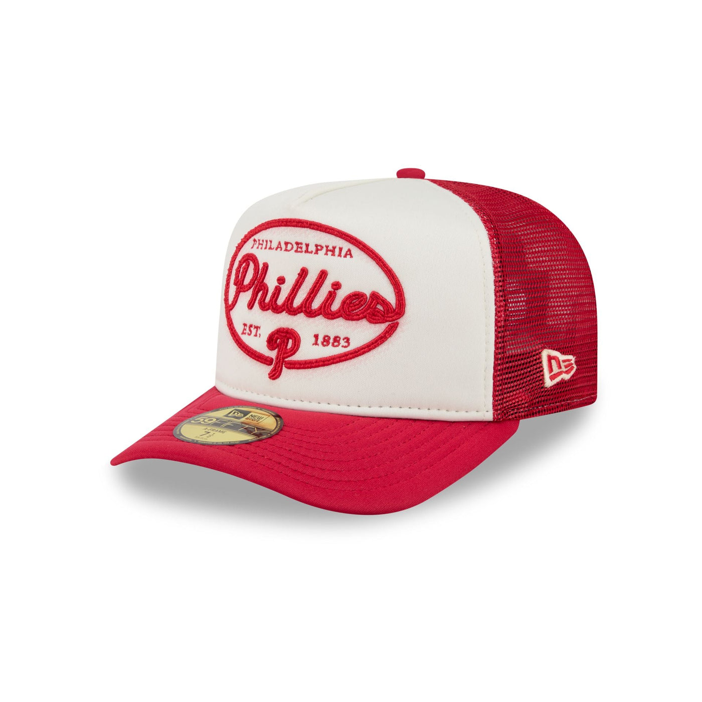 Philadelphia Phillies Chrome 59FIFTY Fitted Trucker Hat