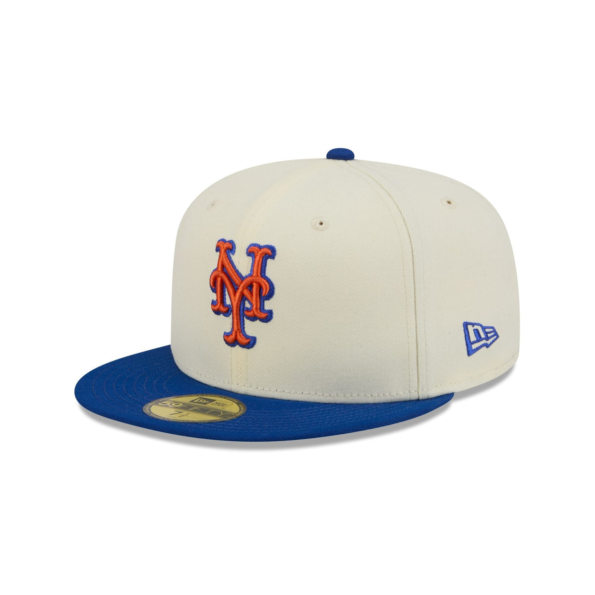 New York Mets Chrome White Basic 59FIFTY Fitted Hat