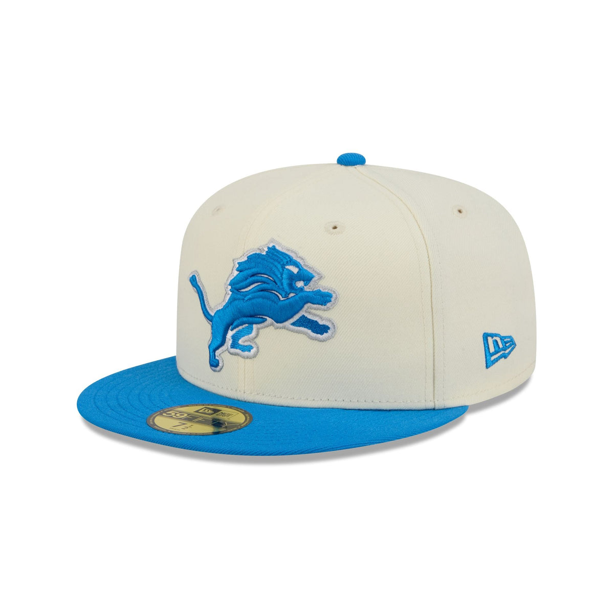 Detroit Lions Chrome White Basic 59FIFTY Fitted Hat