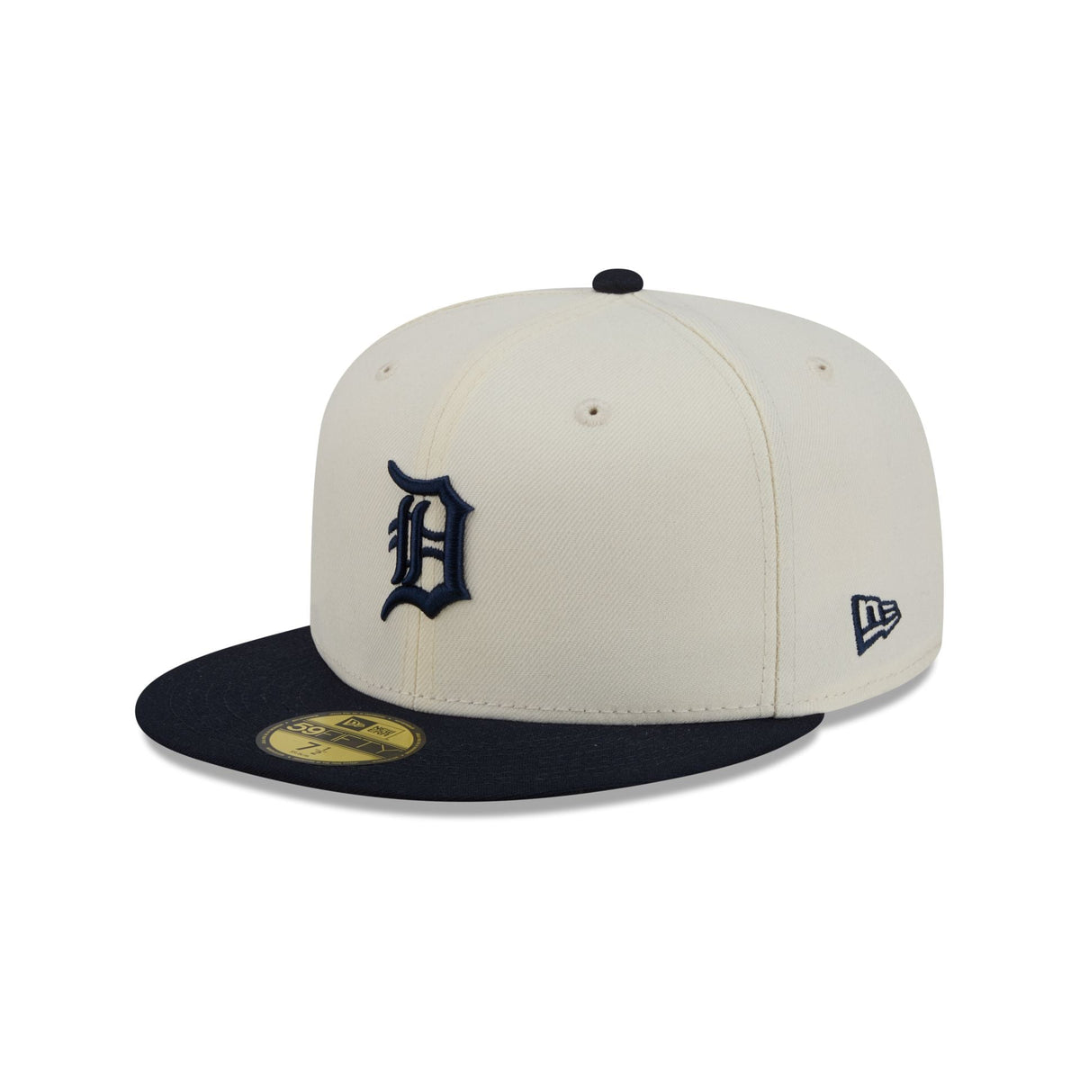 Detroit Tigers Chrome White Basic 59FIFTY Fitted Hat