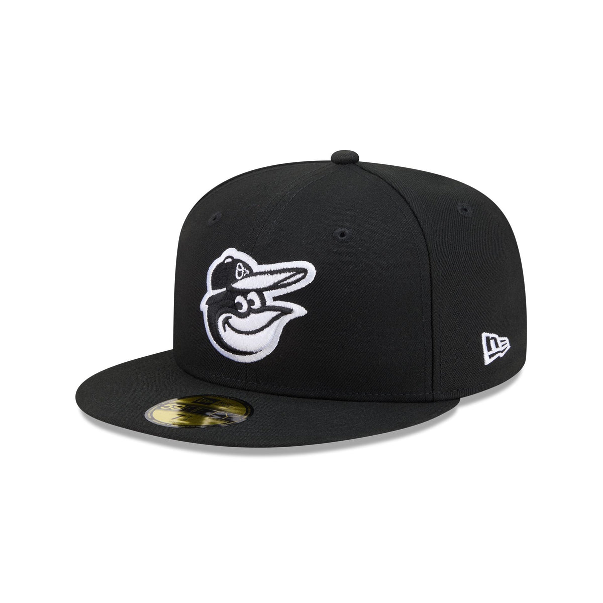 Baltimore Orioles Black and White Basic 59FIFTY Fitted Hat