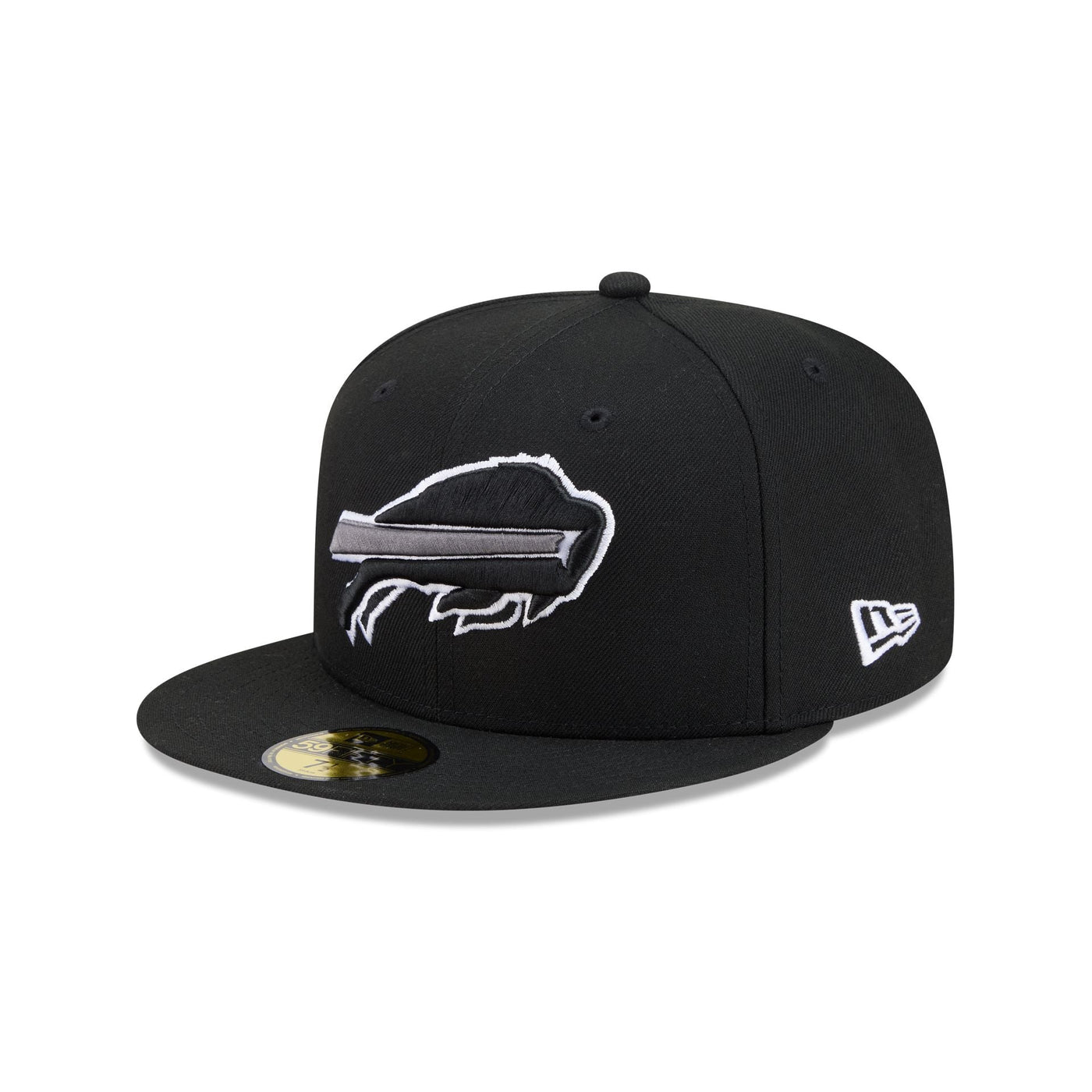 Buffalo Bills Black and White Basic 59FIFTY Fitted Hat