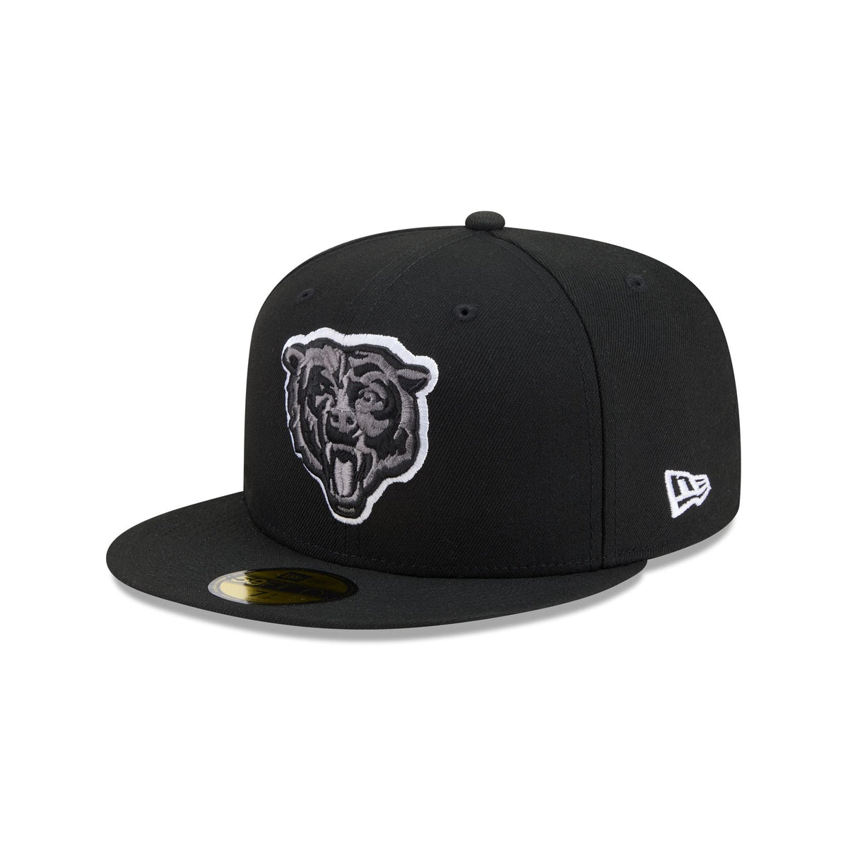 Chicago Bears Black and White Basic 59FIFTY Fitted Hat
