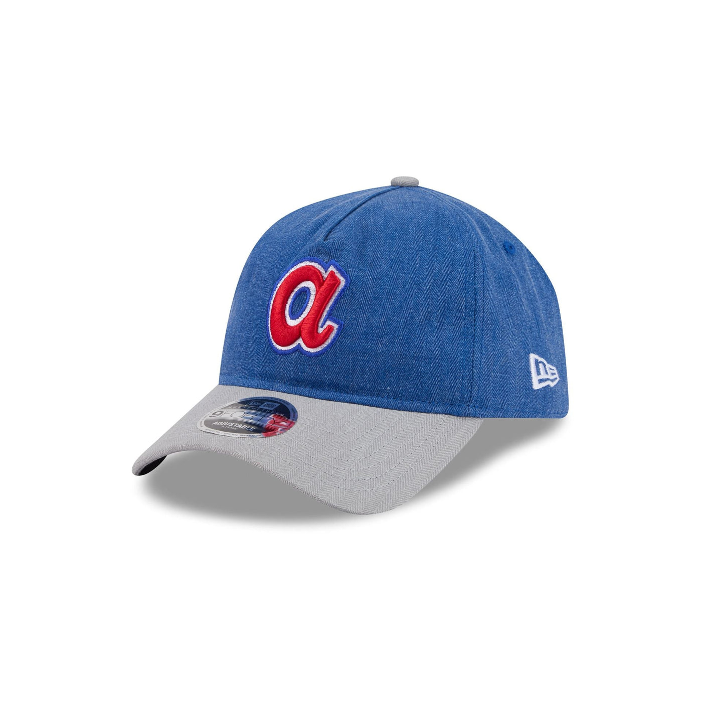 Atlanta Braves Herringbone Team Colors 9FORTY A-Frame Adjustable Hat