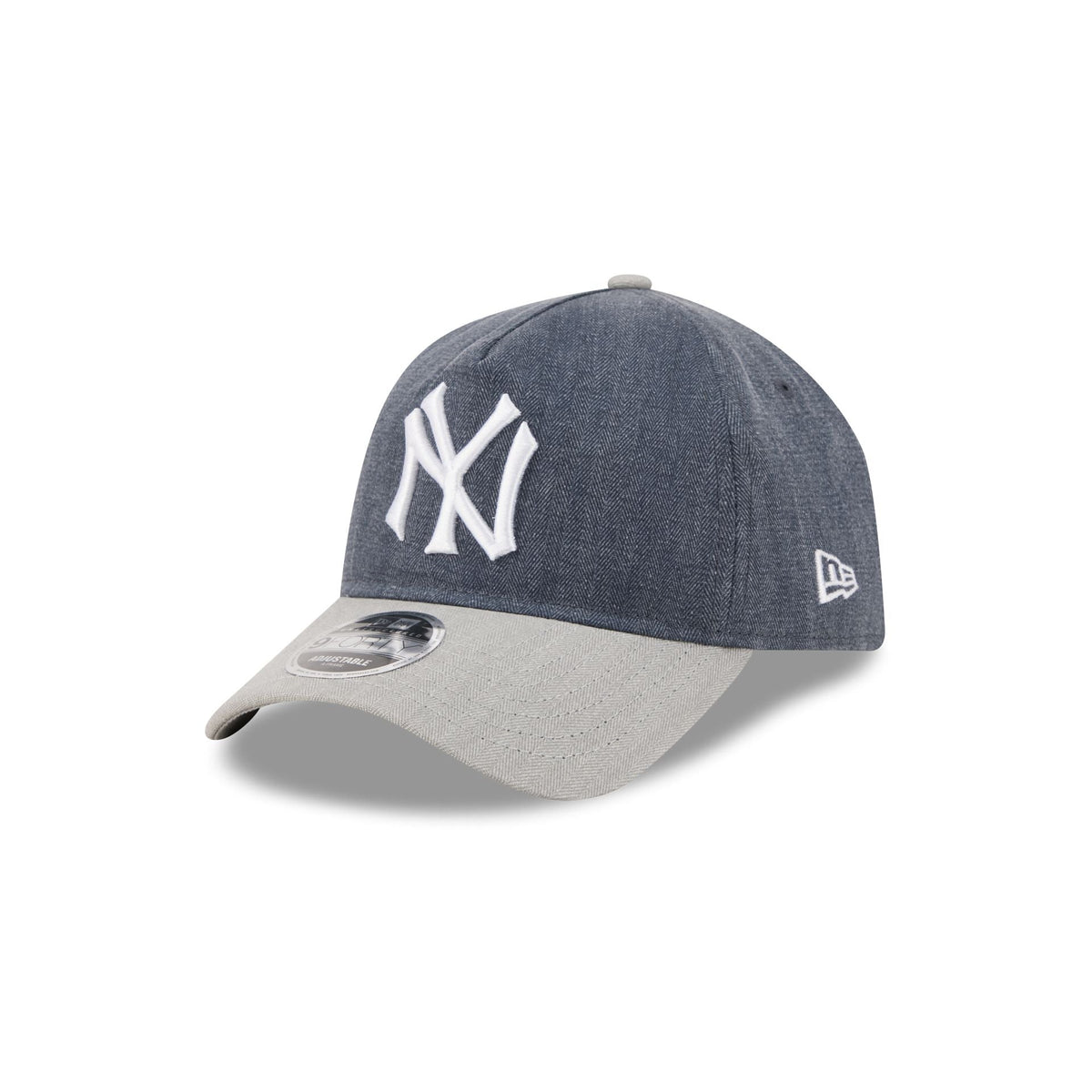 New York Yankees Herringbone Team Colors 9FORTY A-Frame Adjustable Hat