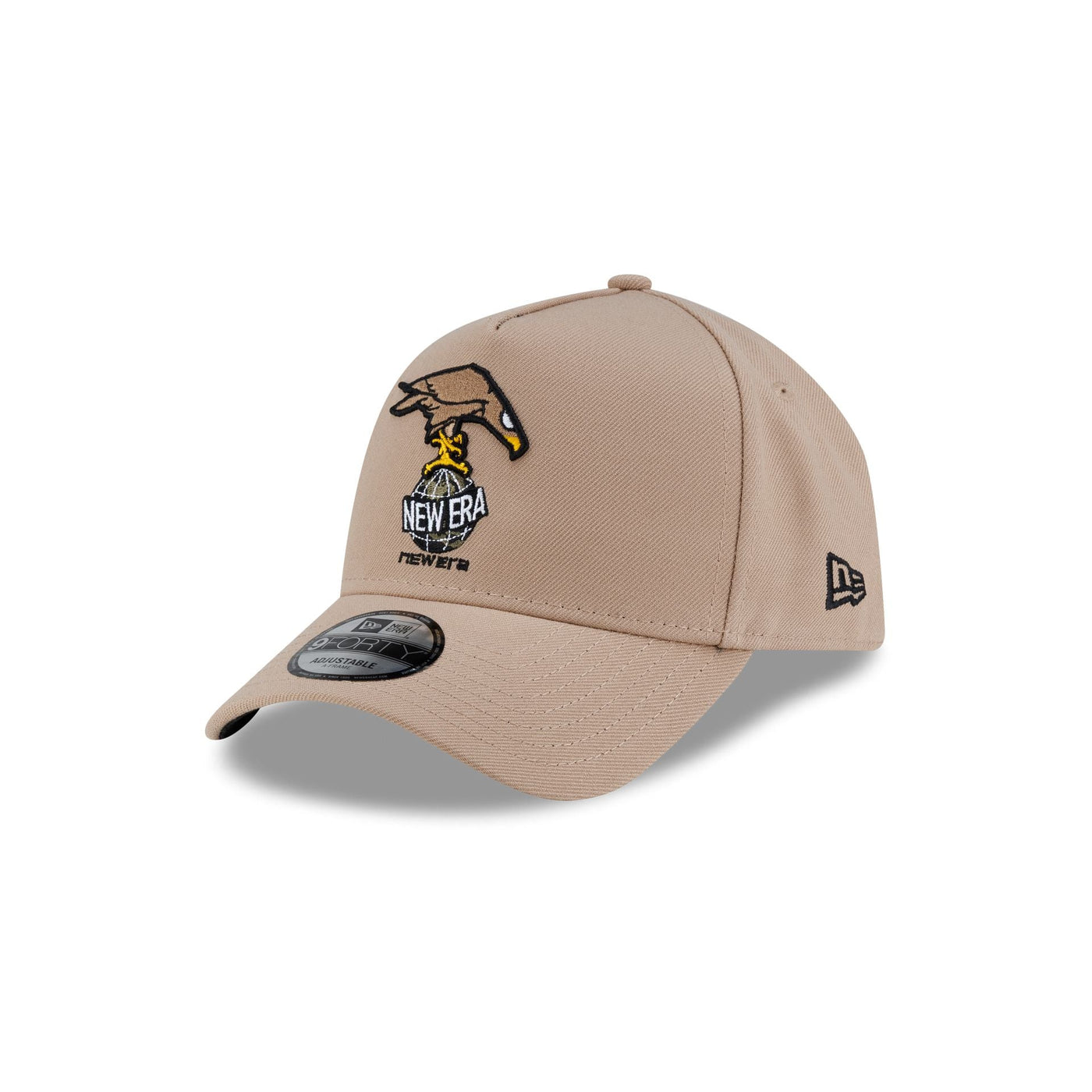 Rodrigo Roji x New Era Cap Soccer Khaki 9FORTY A-Frame Snapback Hat