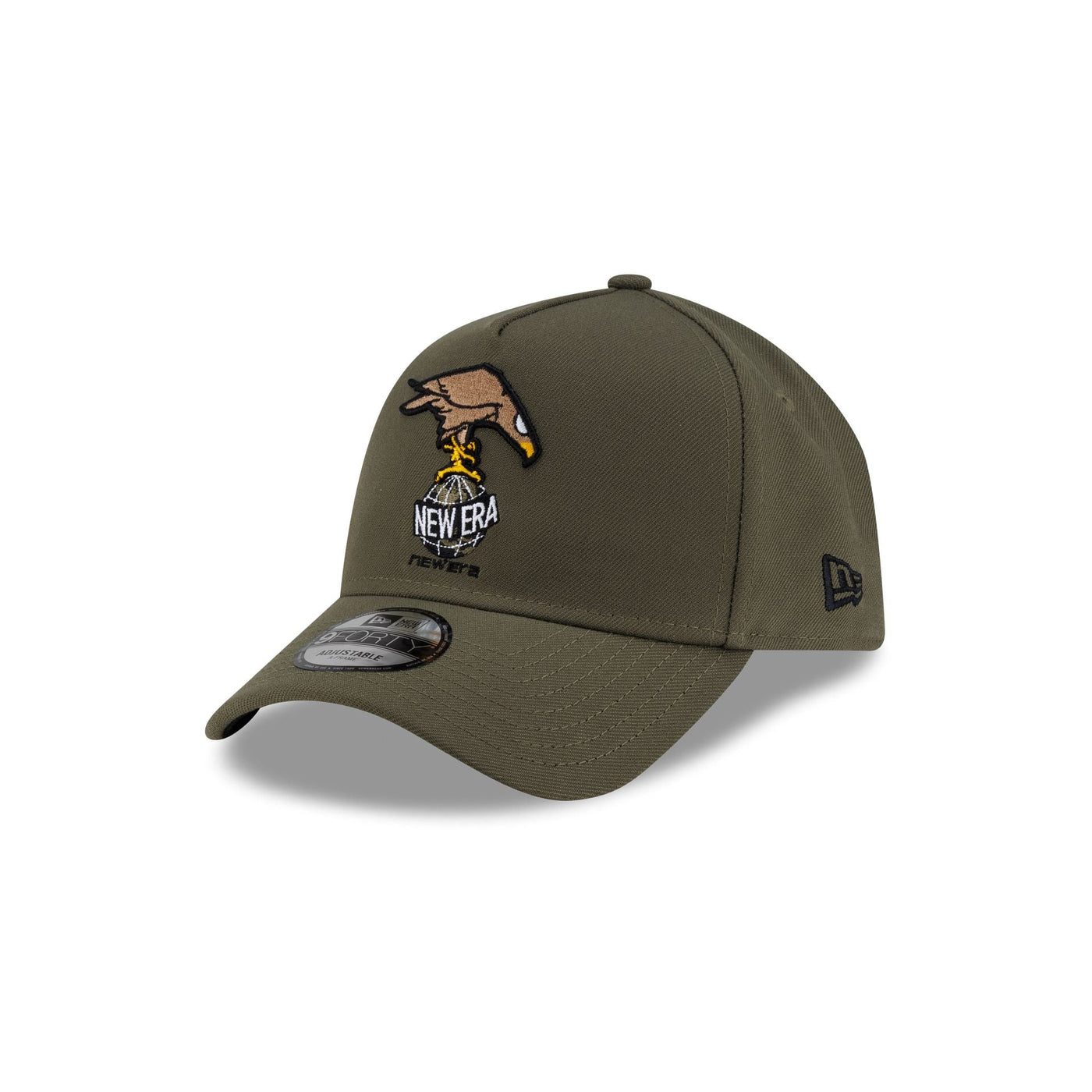 Rodrigo Roji x New Era Cap Soccer Olive Green 9FORTY A-Frame Snapback Hat
