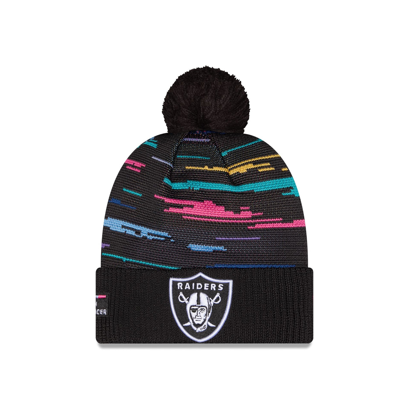 Las Vegas Raiders 2026 Crucial Catch Kids Pom Knit Hat
