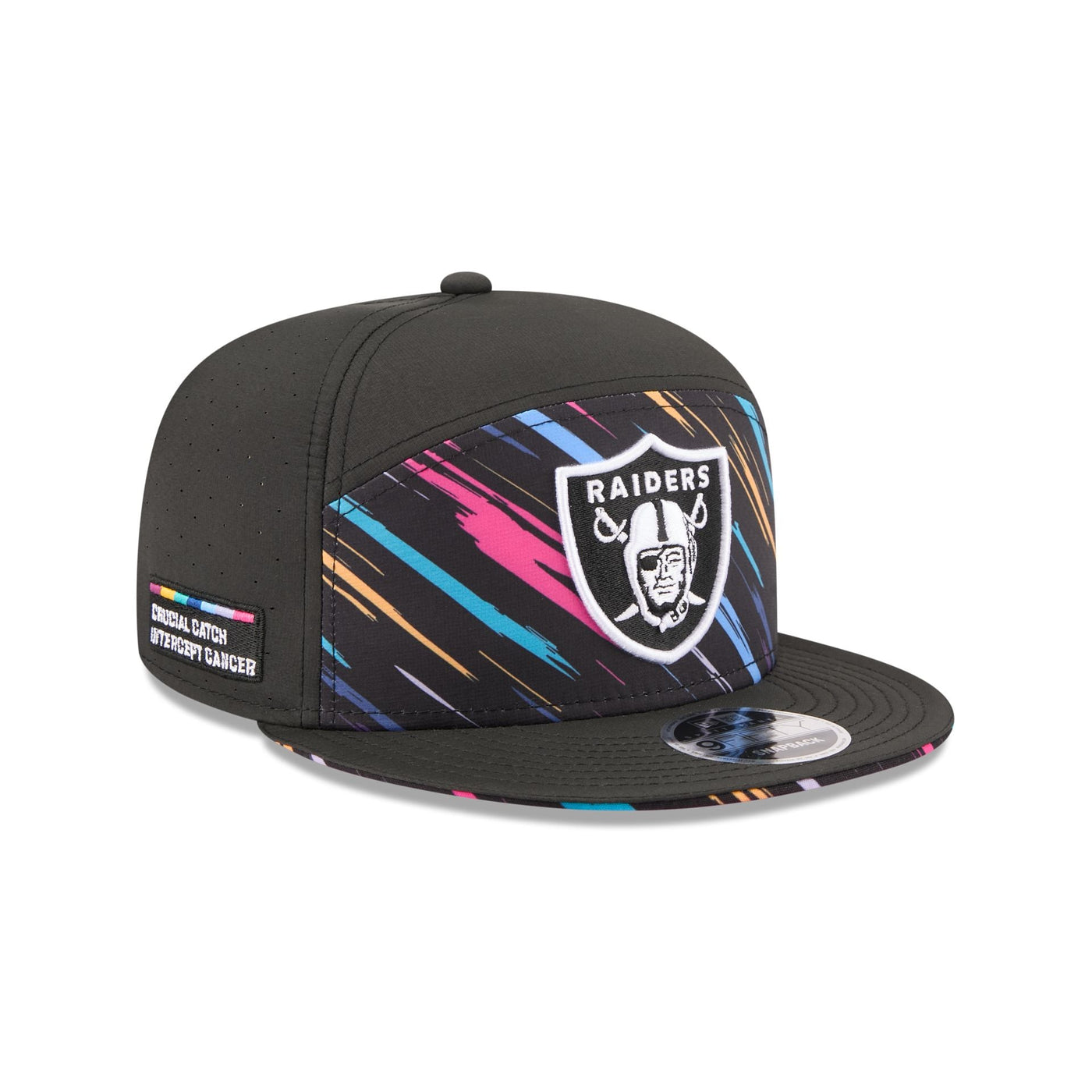 Las Vegas Raiders 2026 Crucial Catch Split Panel 9FIFTY Snapback Hat