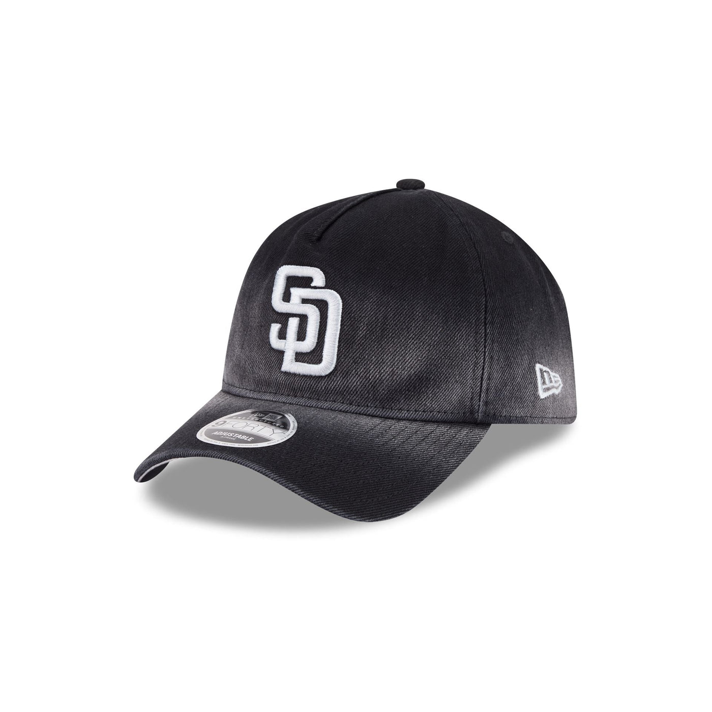San Diego Padres Washed Black Denim 9FORTY A-Frame Unstructured Snapback Hat