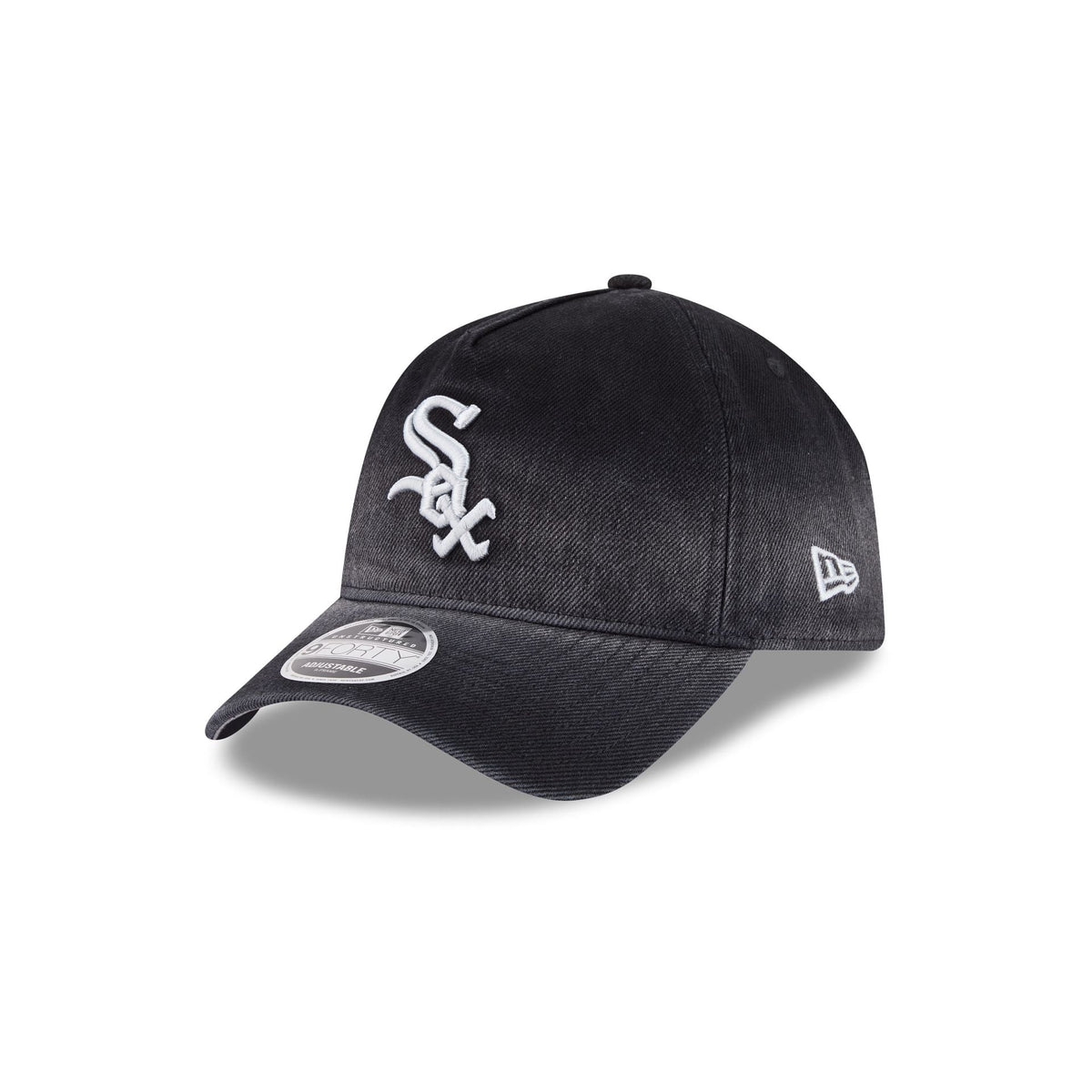 Chicago White Sox Washed Black Denim 9FORTY A-Frame Unstructured Snapback Hat