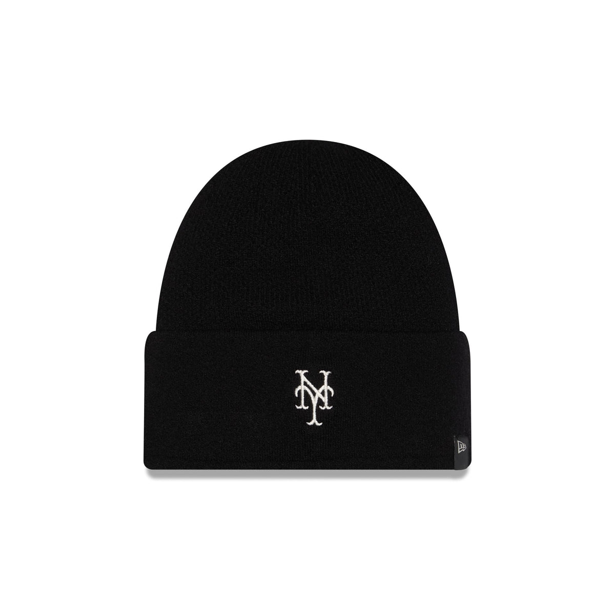 New York Mets Cashmere Black Cuffless Knit Beanie Hat