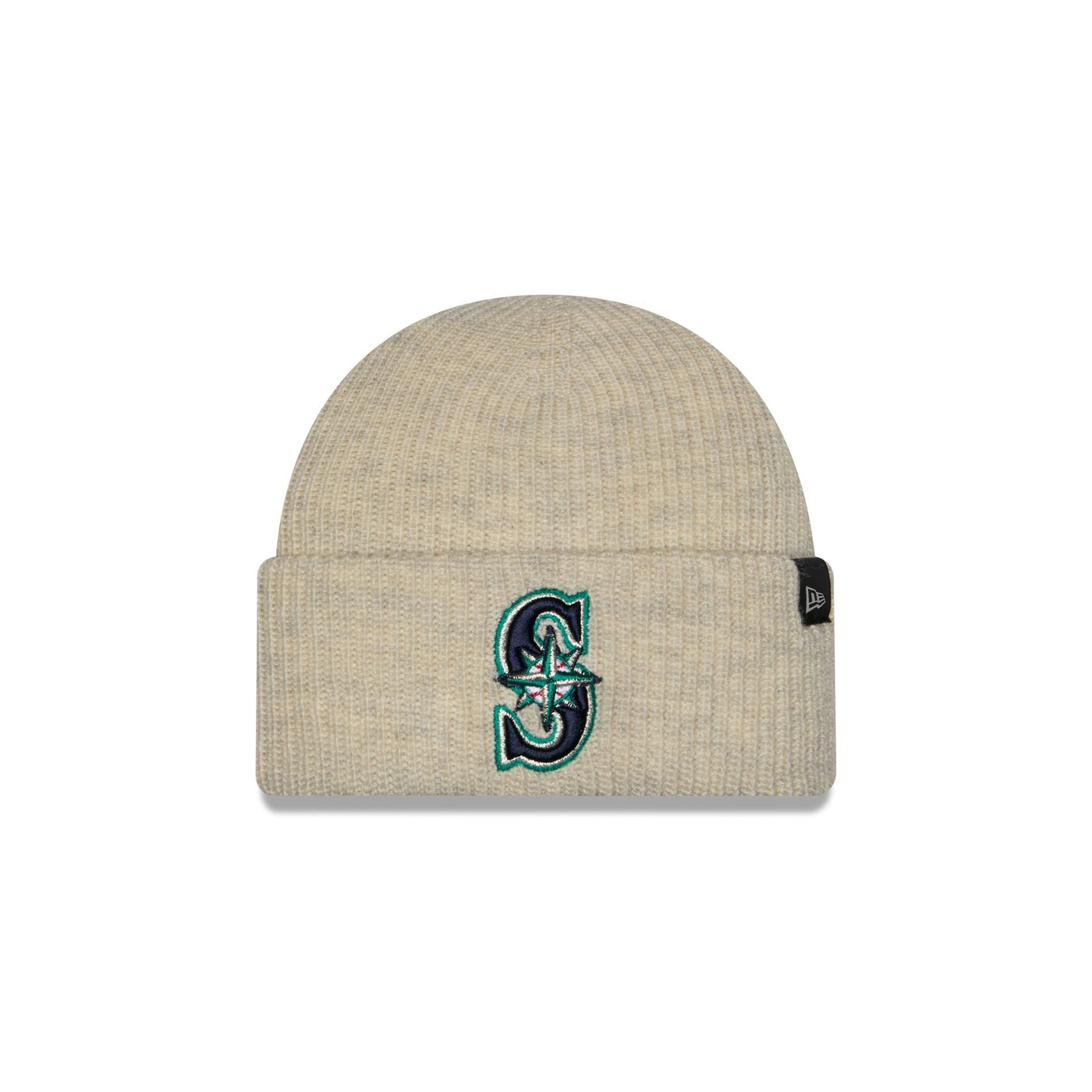 Seattle Mariners Woolen Heather Gray Short Cuff Knit Beanie Hat