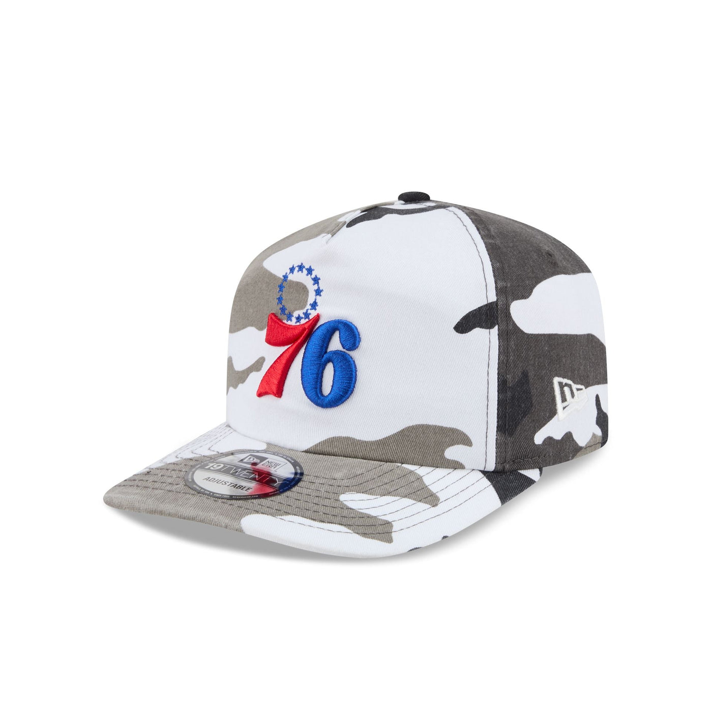 Philadelphia 76ers Washed Nylon Camo 19TWENTY Adjustable Hat