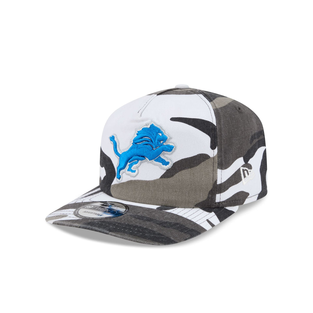 Detroit Lions Washed Nylon Camo 19TWENTY Adjustable Hat