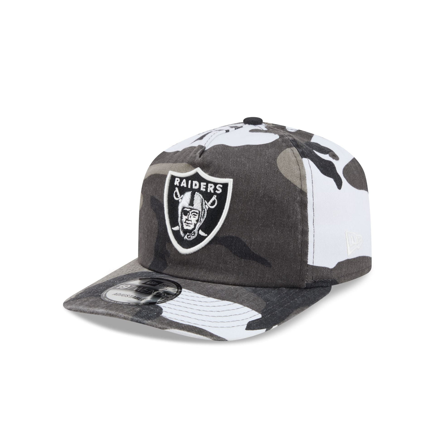 Las Vegas Raiders Washed Nylon Camo 19TWENTY Adjustable Hat