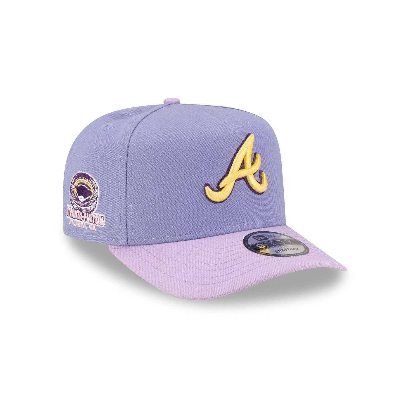 Atlanta Braves Lavender 9FIFTY A-Frame Snapback Hat