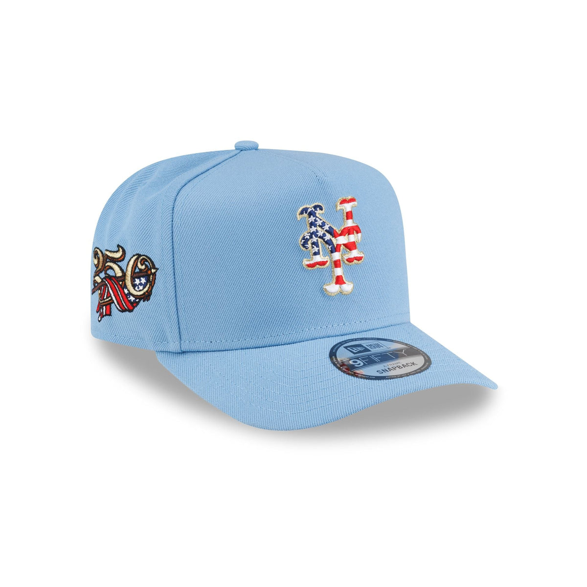 New York Mets Red, White & Blue 9FIFTY A-Frame Snapback Hat