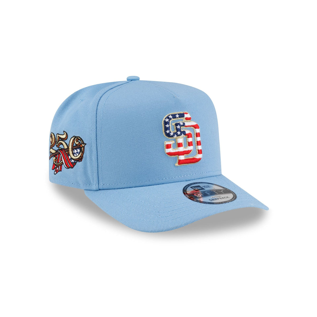 San Diego Padres Red, White & Blue 9FIFTY A-Frame Snapback Hat