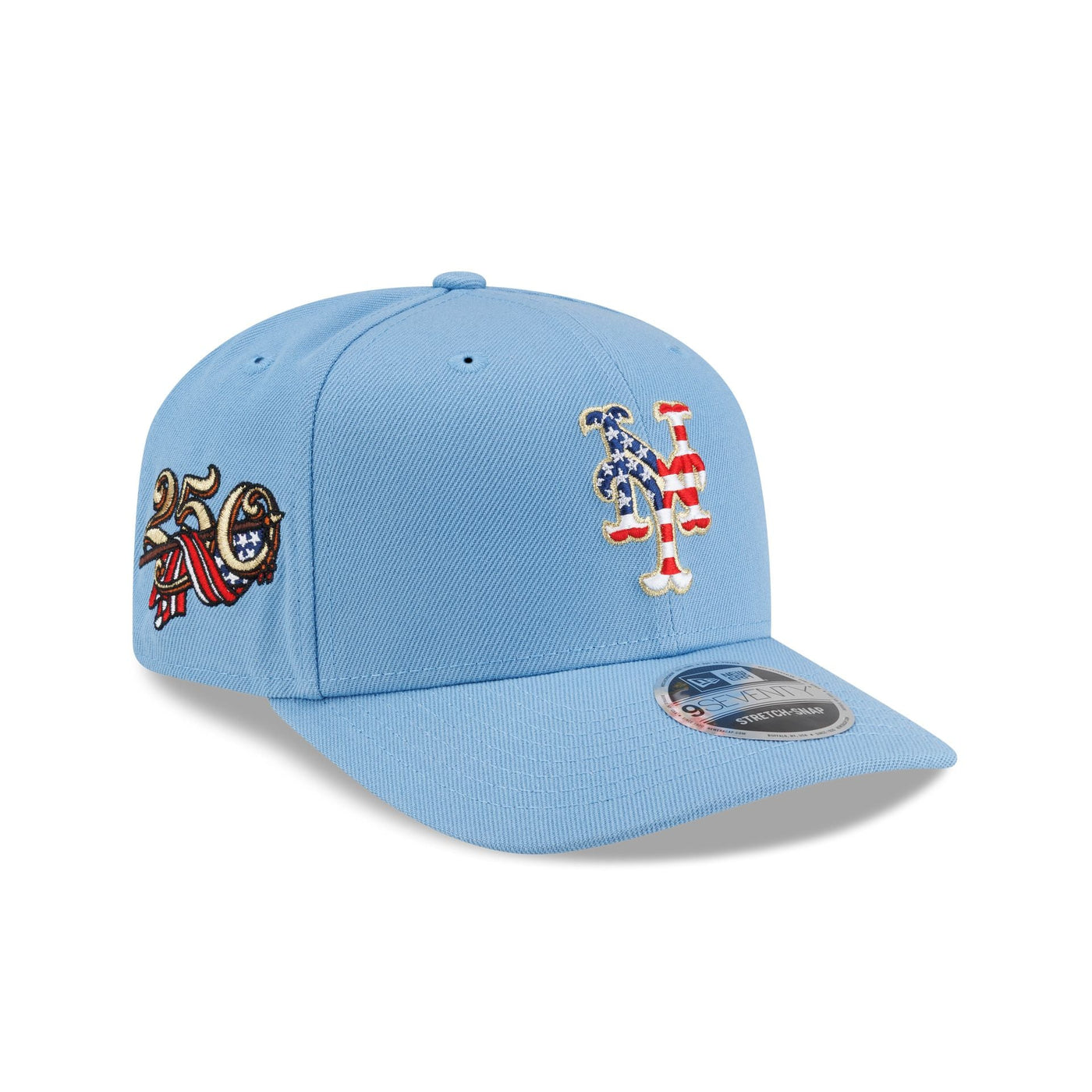 New York Mets Red, White & Blue 9SEVENTY Stretch-Snap Hat