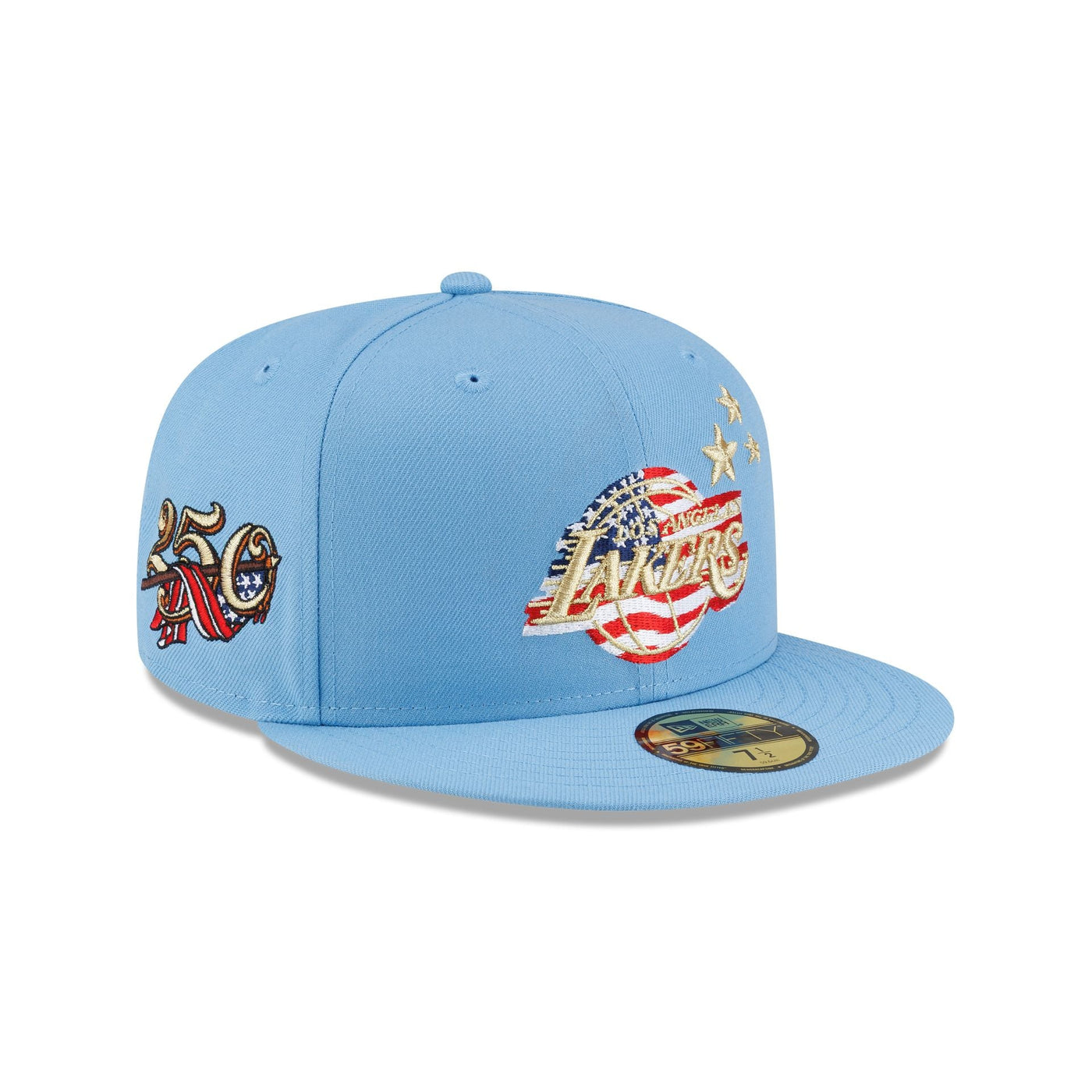 Los Angeles Lakers Red, White & Blue 59FIFTY Fitted Hat